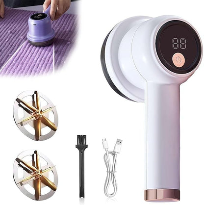 Fabric Shaver, USB Rechargeable Electric Lint Shaver with LCD Display,Portable Fabric Pilling Remover, Lint Sweater Shaver, Uickly and Effectively Lint Remover for Clothes, Clothing