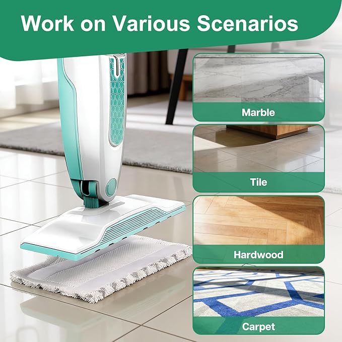 6 Pack Steam Mop Replacement Pads Compatible with Shark Steam Mops S1000/S1000A/S1000C/S1000WM/S1001C, Microfiber Steam Mop Pad, Washable & Reusable Cleaner Pads