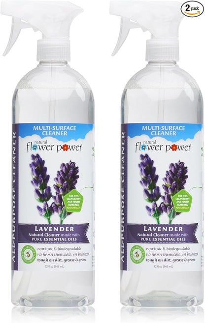 All-Purpose Cleaner Concentrate - Makes 32 Fl Oz Just Add Water - Multi-Surface Cleaning Spray, Non-Toxic, No Harsh Fumes or Chemicals, Child & Pet Safe - Lavender