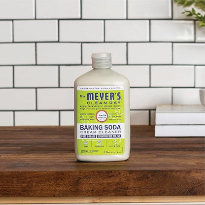 MRS. MEYER'S CLEAN DAY Baking Soda Cream Cleaner, Cuts Grease, Scratch-Free Polish, Lemon Verbena, 16 Fl Oz, Pack of 1