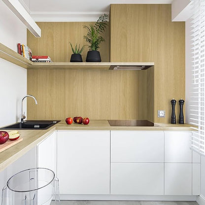 Heroad Peel and Stick Wallpaper Wood Contact Paper Maple Wood Grain Contact Paper Thicken Wallpaper Textured for Cabinets and Drawers Countertops Waterproof Self Adhesive Vinyl 17.5" x 393"
