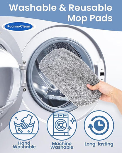 Steam Mop Pads Compatible with GorFanty Steam Mop GF-6610B/GF-6610, Replacement Steam Pads Compatible with Neugo NE033/NE033M & Mxnsewr Steam Mop, Steam Replacement Pads -6 Pack, Grey