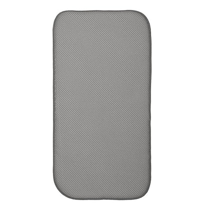 iDesign iDry Absorbent Kitchen Countertop Dish Drying Mat - 18" x 9", Mini, Pewter/Ivory