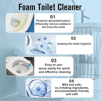2PCS Foam Toilet Cleaner,2025 New Toilet Bowl Cleaner,Advanced Bathroom Cleaner for Home,Powerful Instant Bowl Cleaners for Toilets Squatting Pans