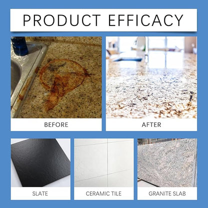 Stone Brighten Plating Agent - Marble, Quartz, Granite Cleaner & Polish, Nano Coating for Stain Removal & Surface Brightening (1Pcs)