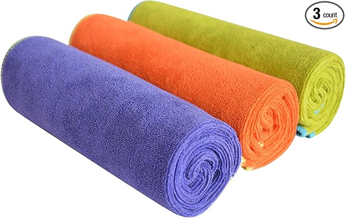 SINLAND Microfiber Gym Towels Super Absorbent Compact Travel Workout Towel Quick Dry Camping Sweat Towel for Sports Beach Swimming Backpacking Hiking and Yoga Men Women 16 Inch X 32 Inch