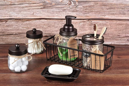 Kitchen and Bathroom Soap Dish Tray - Metal 2-Piece Soap Dish Tray with Drainage Grid and Holder for Kitchen Sink Countertops to Store Soap, Sponges, Scrubbers - Rust Resistant - 2 Pack (Bronze)