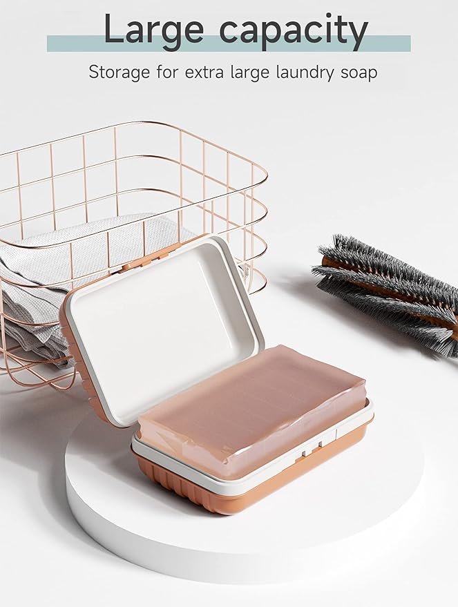 Doter Travel Soap Holder with Lid - Draining Soap Box for Shower -Compact Travel Soap Case Leak-Proof Design for Camping, Hiking, Gym & Outdoor Use | Keeps Soap Dry & Hygienic