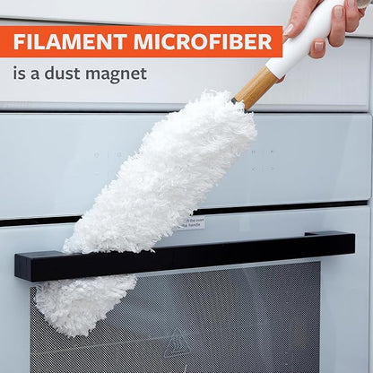 Full Circle Dust Whisperer Microfiber Duster Refill - Extendable, Washable, For Ceiling Fans, Blinds, Furniture