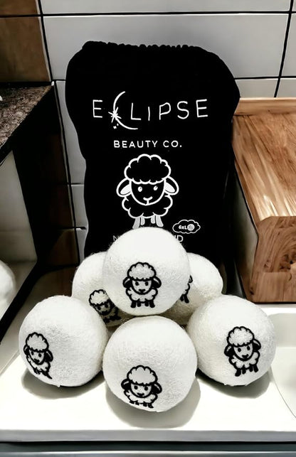 Wool Dryer Balls 6 Pack XL Reusable Premium Organic Fabric Softener Handmade New Zealand Wool Essential Oil Diffusing Dryer Balls