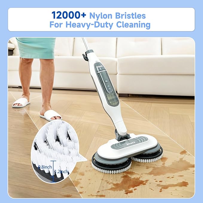 Newly Upgraded Steam Mop Replacement Brush Pads for Shark Steam and Scrub Mop S8201 S8001 S7201 S7000 Series, 4 Count