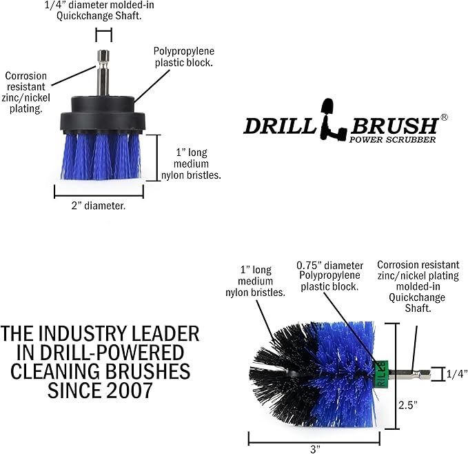 Professional Cleaning - Pool Supplies - Aquatic Maintenance Set - Pool Accessories - Pool Brush - Slide - Pond Liner - Deck Brush - Tank Cleaning Brush Set - Hull Cleaner Set - Boat Cleaning Brush Set