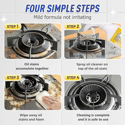 Kitchen Heavy Oil Cleaner Spray, 2026 New All Purpose Kitchens Heavy Oil Cleaning Agent, Multipurpose Kitchen Cleaner Spray for Countertops, Stovetop, Ovens and Appliances (3pcs)