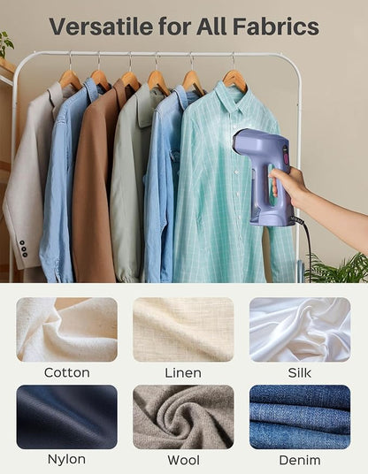Sweepulire Vacuum Steamer for Clothes, 3500Pa Suction Handheld Clothes Steamer, 3 Modes, LED Display, Portable Travel Steamers for Clothes, Steaming & Ironing 2 In 1, 160ml Water Tank (for 110-120V)