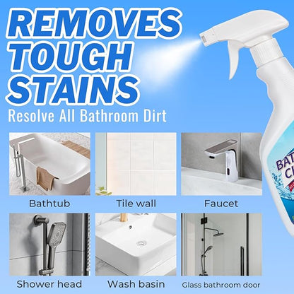 NUAN Bathroom Descaler Foam Cleaner, Hard Water Stain Remover Spray for Shower, Toilet, Sink, Tile, Grout, Limescale Buildup Remover, 16.9 Fl Oz