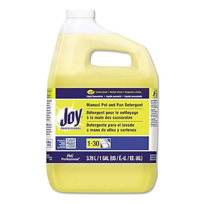 Dishwashing Liquid Soap Detergent by Joy Professional, Bulk Degreaser Removes Greasy Foods from Pots, Pans and Dishes in Commercial Restaurant Kitchens, Lemon Scent, 1 gal. (Case of 4)