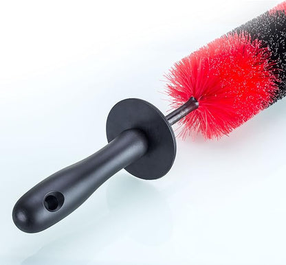 Premium Wheel /Rim Cleaning Brush Long Soft Bristle,Car Wheel Brush,Rim Tire Detail Brush,Multipurpose use For Cleaning Wheels,Rims,Exhaust Tips,Motorcycles,Bicycles, Grills,Engine (CCS-001)