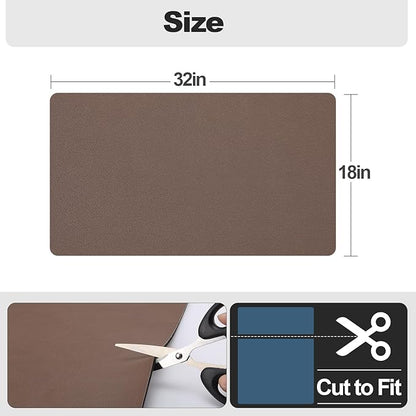Ecotrim - Dish Drying Mat for Kitchen Counter | Coffee Bar Mat for Countertops | Heat Resistant Drainer Mat with Non-slip Rubber Backed | Hide Stain Kitchen Absorbent Draining Mat | Brown 18"x32"