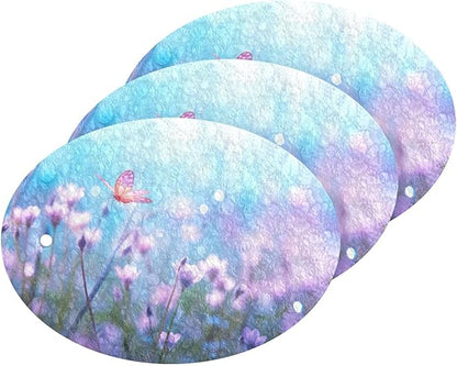 Butterfly Flower Kitchen Scrub Sponges, Pop-up Kitchen Cleaning Sponges Reusable Dish Washing Sponges for Bathroom Household Cleaning 3 Pack - Non Scratch Scrubber