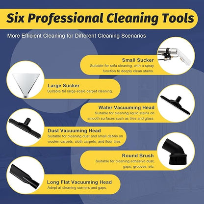 40L/11Gal Carpet Cleaner, 3In1 Pro Extractor Vacuum Cleaner, 1000W Professional Carpet Spraying Floor Brush Cleaners, Portable Carpets Cleaning Machine for Carpets and Upholstery