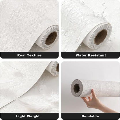 3D Wall Panels Peel and Stick – 23.82"x110" PVC Faux Texture, Self Adhesive Waterproof Wall Covering, DIY Accent Wall, Sofa Background Backsplash & Modern Home Decor, Covers 18 sq.ft