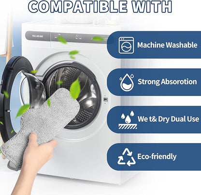 Steam Mop Pads Compatible with ScrubWiz & LABIGO Steam Mop Cleaner - Washable and Reusable Microfiber Replacement Mop Pads for Cleaning Floors and Carpets, 4 Pack