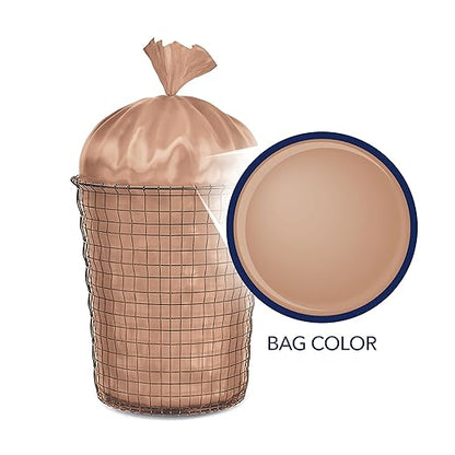 Color Scents Medium Trash Bags - 8 Gallon, 45 Bags (1 Pack of 45 Bags) Twist Tie - Mocha Mousse in Sweet Brewed Bliss Scent with Microban