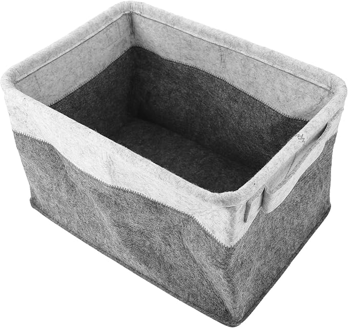 Vaguelly Organizer Laundry Hamper Basket Foldable Felt Basket for Clothes Storage