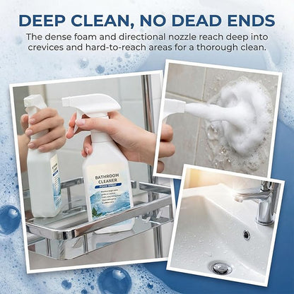 Scale Remover Bathroom Cleaner Foam Spray, Powerful Scale Remover, Bathroom and Shower Foamer Aerosol, Suitable for Tiles, Glass, Stainless, Steel, Acrylicand Natural Stone (1)