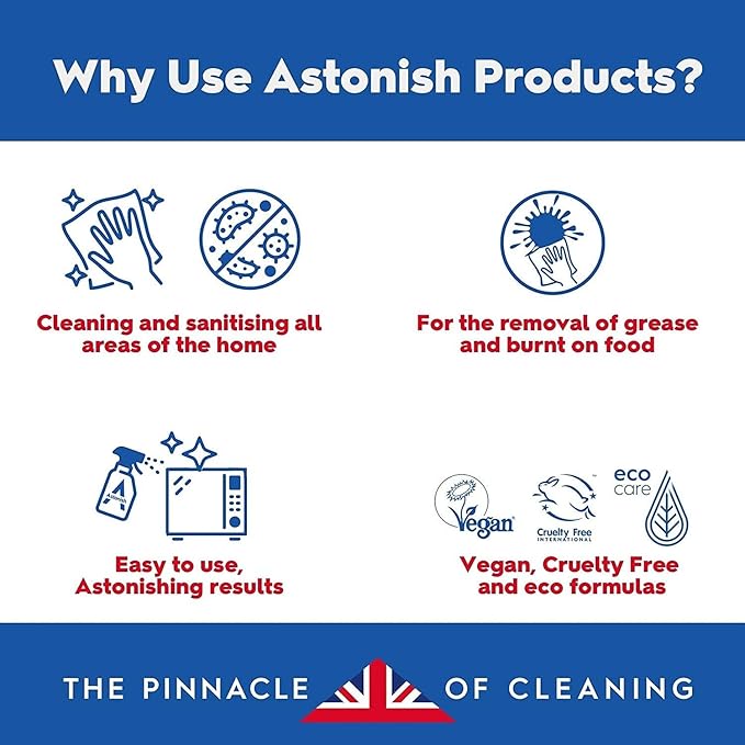Astonish Specialist Multi Surface Cleaner - Orange Grove Scented Heavy Duty Kitchen Cleaner - Cruelty Free Cuts Through Grease And Stains On Kitchen Surfaces & Oven Doors, 750ml Spray Bottle, 2PK