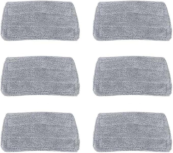 GF-6610 Steam Mop Pads - Washable Microfiber Replacement Cloths Compatible with GorFanty GF-6610B, Neugo NE033/NE033M & Mxnsewr Steam Mops (6 Pack)