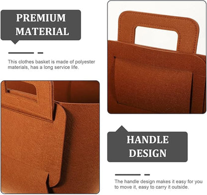 Ciieeo Laundry Basket Foldable Laundry Hamper Laundry Basket Waterproof Laundry Hamper with Handle Clothes Hamper Organizer for Laundry, Clothes and Toys（25*18*15cm/brown）