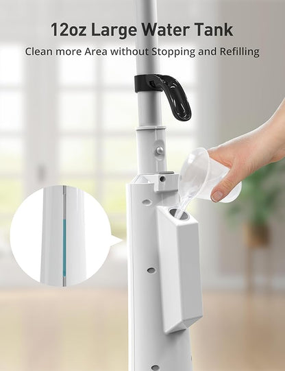 Steam Mops for Floor Cleaning, 1300W Floor Steamer with Detergent Chamber, 25S Heat Up, Lightweight Steamer for Cleaning with 2 Washable Pads, Safe for Tiles, Upholstery, Carpet, Hardwood