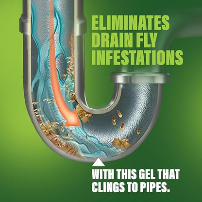 Green Gobbler Fruit Fly Goodbye Gel Drain Treatment | Killer Flies & Eliminator (1 Gallon)