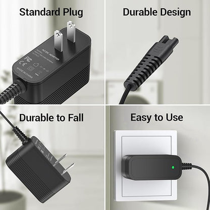 9V Charger for Homitt Electric Spin Scrubber Power Cord for Homitt Scrubber Charger Power Supply for Scrubber Compatible with Homitt HM115C, HM115CW, HM115CD,HM115CG HM204C Power Scrubber AC Adapter