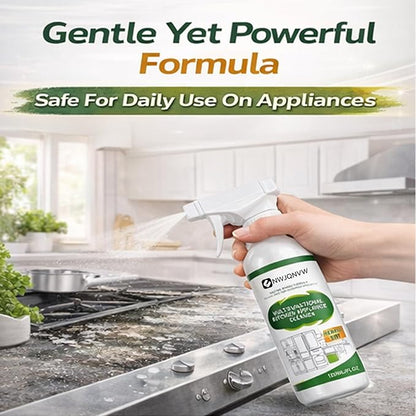 Multifunctional Kitchen Appliance Cleaner Spray Degreaser Stainless Steel Polish Grease Remover Oven Stove Hood Microwave Sink Countertop Cleaning Solution Protective Coating Shine Restore 120ml(3PCS)