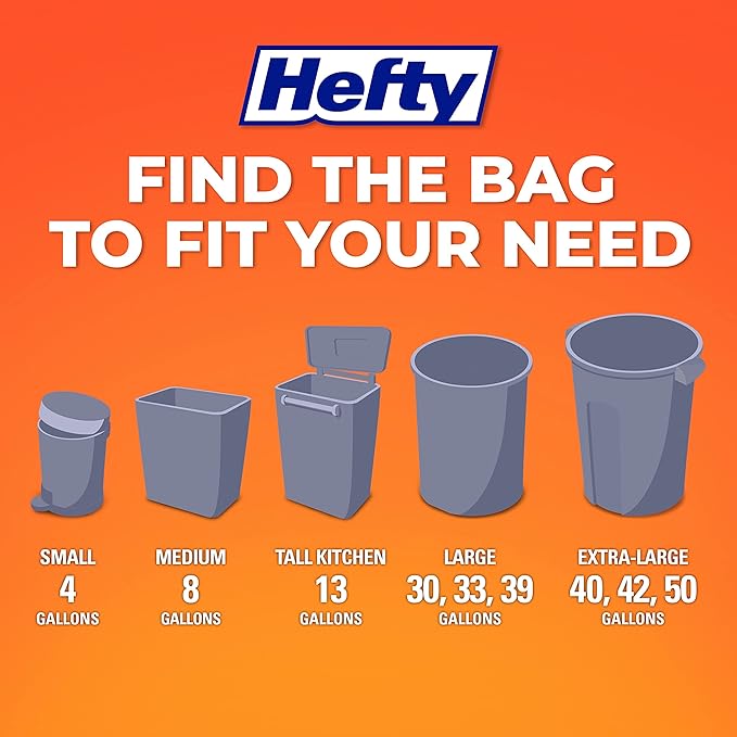 Hefty Medium Trash Bags, Fabuloso Scent, 8 Gallon, 26 Count