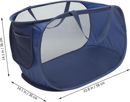 GLEAVI Foldable Laundry Basket Mesh Laundry Basket for Dorm for Bathroom Bedroom