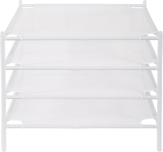 STO STO Sweater Drying Rack, 4-Pack Stackable Mesh Clothes Drying Rack, Laundry Drying Rack for Sweaters, Socks, Toys, White