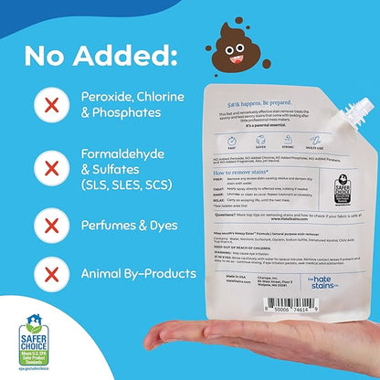 Miss Mouth's Messy Eater Stain Treater - 32oz Refill - Newborn & Baby Essentials - No Dry Cleaning Food, Grease, Coffee Off Laundry, Underwear, Fabric