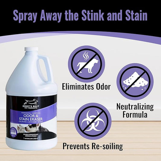 EBPP Odor & Stain Eraser - Made in The USA - Pet Odor Absorber and Room Deodorizer for Home Use - Odor Remover and Urine Odor Eliminator - Lavender Enzyme Carpet Cleaner