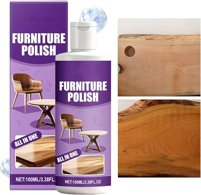 Furniture Polish Restorer - 100ml Wood Care Spray, Quick Shine Conditioner, Protective Coating for Hardwood Leather Cabinets | Household Floor Table Counter Chair Sofa Seat Maintenance Agent