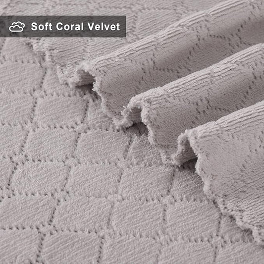 Homaxy 12 Pack Dish Towels for Kitchen (10 x 20 Inches, Grey), Super Soft and Absorbent Coral Velvet Dish Cloths for Washing Dishes, Nonstick Oil Fast Drying Microfiber Cleaning Cloth
