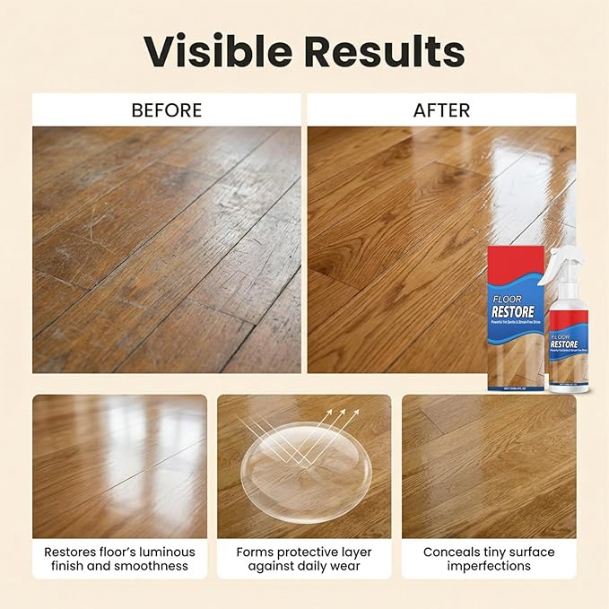 MultiSurface Wood Floor Removes Dirt Leaves Freshing Plant Scent Polishing Restorer Gentle Liquid Polish Sprays