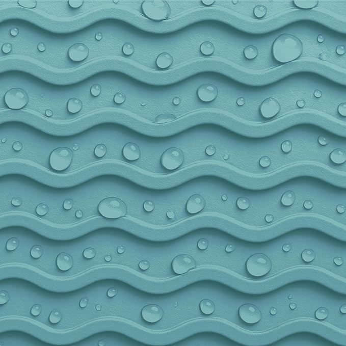 Silicone Drying Mat 16 × 12 – Teal Green Non-Slip Sink Mat for Kitchen Counter, Heat-Resistant Food-Grade Dish Pad, Easy-Clean Multipurpose Drawer Liner (Teal Green, 16" x 12")