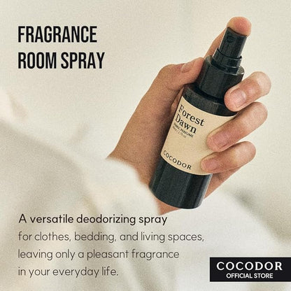 COCODOR Fragrance Room Spray /Forest Dawn/ 2.7oz(80ml)/ Made with Essential Oils, scented room closet fabric odor eliminator spray