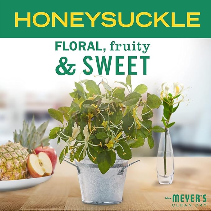 Mrs. MEYER'S CLEAN DAY Liquid Dish Soap, Honeysuckle, 16 fl. oz (Pack of 2)