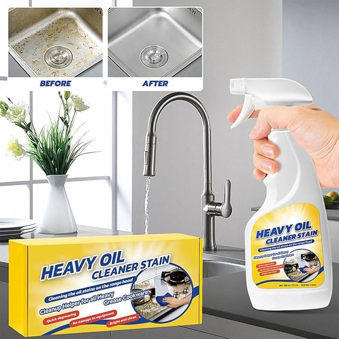 Heavy Duty Kitchen Degreaser Spray, Oven Degreaser Cleaner Heavy Duty, Powerful Multi-purpose kitchen Cleaner Spray for Ovens, Grills, and Stoves (2PCS)