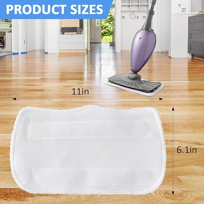 EAGLEGGO Replacement Microfiber Pads for Shark Steam Mop S3251 SE200 4 Packs