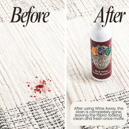 Wine Away Red Wine Stain Remover, 12oz - Removes Wine Spots, Perfect Fabric Upholstery & Carpet Cleaner Spray Solution, Spray on Stain Wash & Resolve Laundry to Vanish Stain, Citrus Scent (Pack of 2)